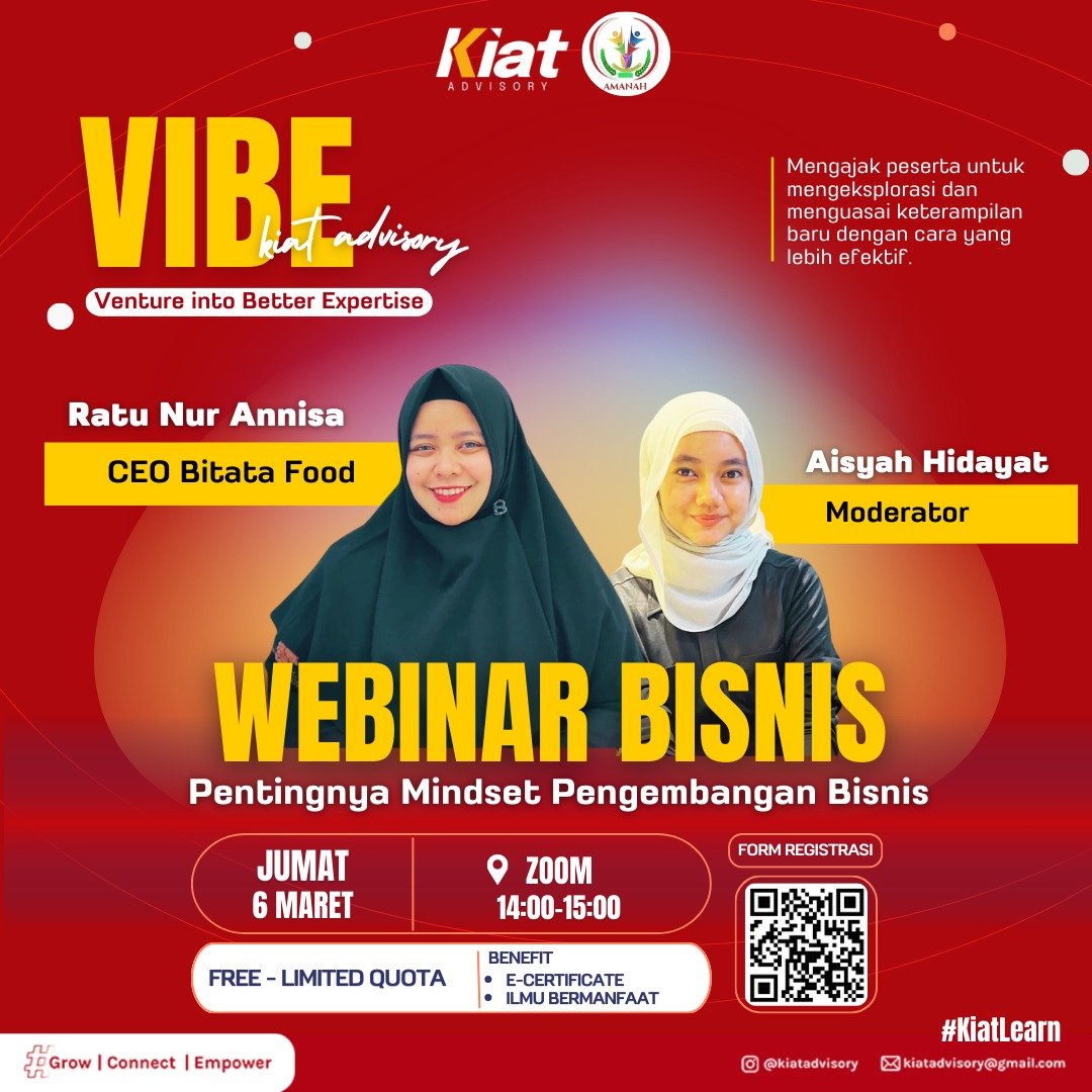 Kiat Learn — VIBE Webinar Bisnis